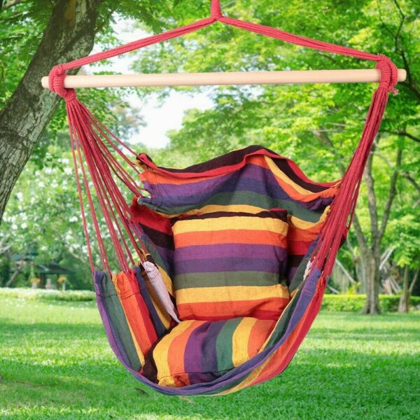Hanging Hammock Rope Swing Chair Seat Outdoor/Indoor Garden Camping