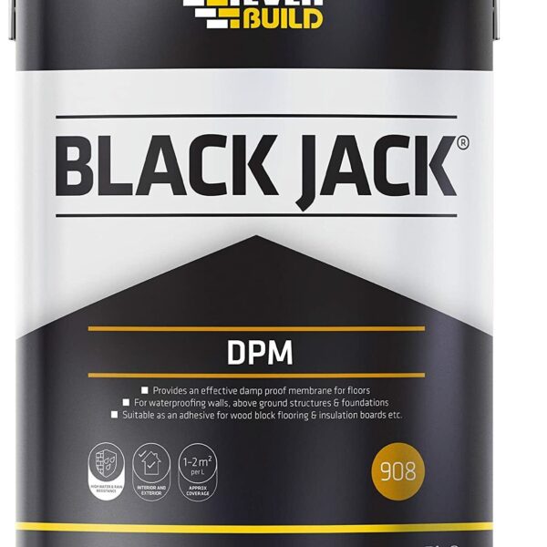 Damp Proof Membrane DPM Bitumen Walls Tiles Plasterboard & Foundations 908- 5L