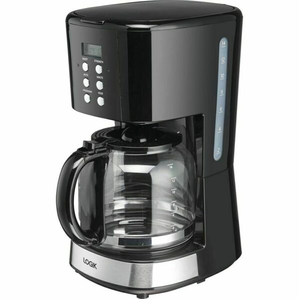 Filter Coffee Machine Black Digital Display Overheat Protection