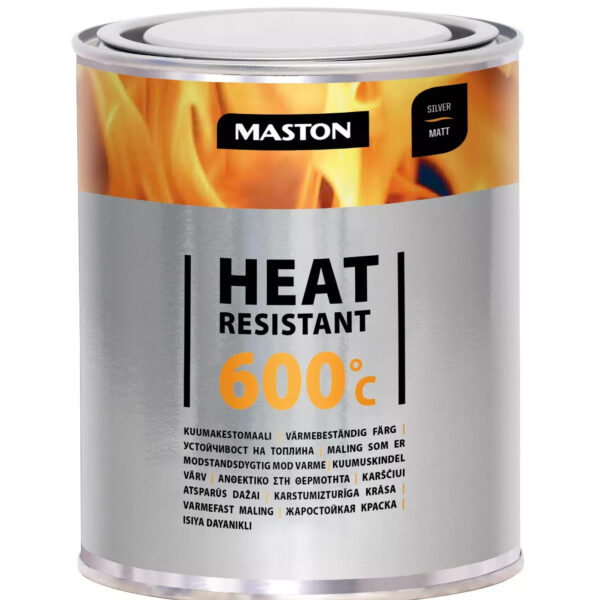High Temperature Stove & BBQ Brush Paint 600°C Matt Silver 1L