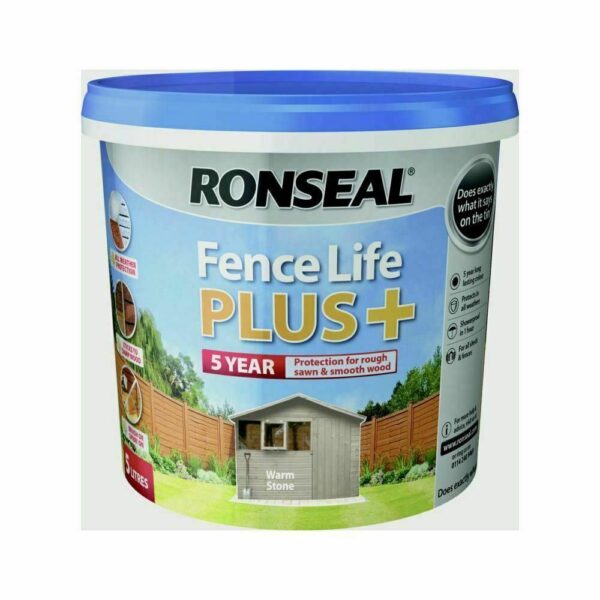 Ronseal Fence Life Plus 5L Warm Stone